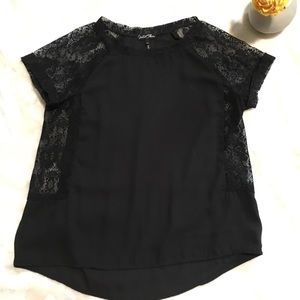 Velvet Thorn sexy black lacy blouse